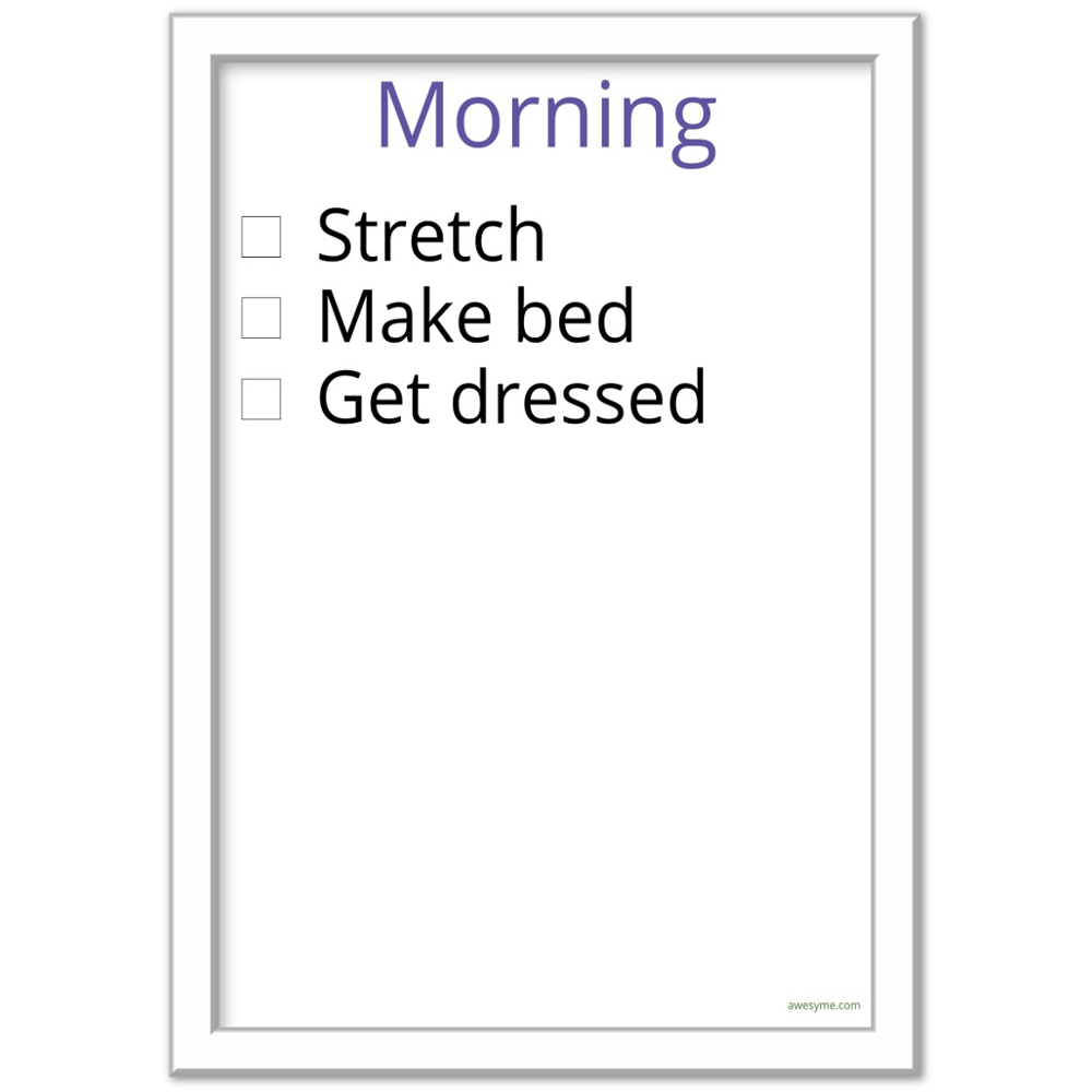 Morning routine: Metal Framed Poster