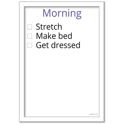 Morning routine: Metal Framed Poster