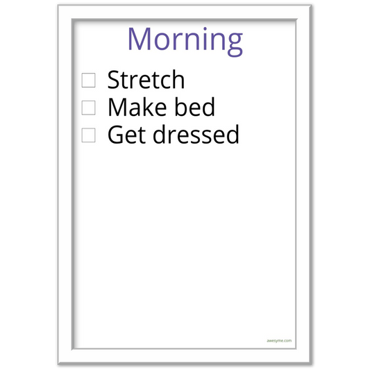 Morning routine: Metal Framed Poster