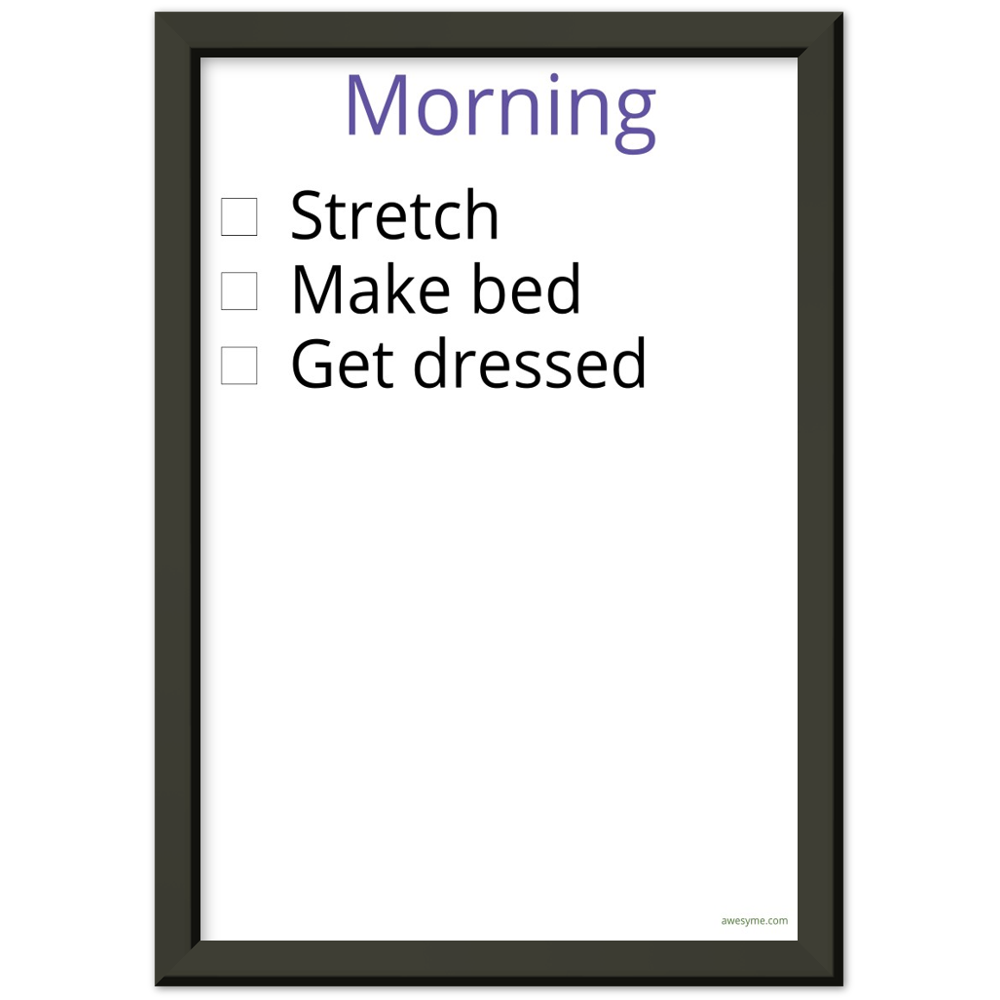 Morning routine: Metal Framed Poster