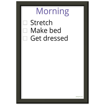 Morning routine: Metal Framed Poster